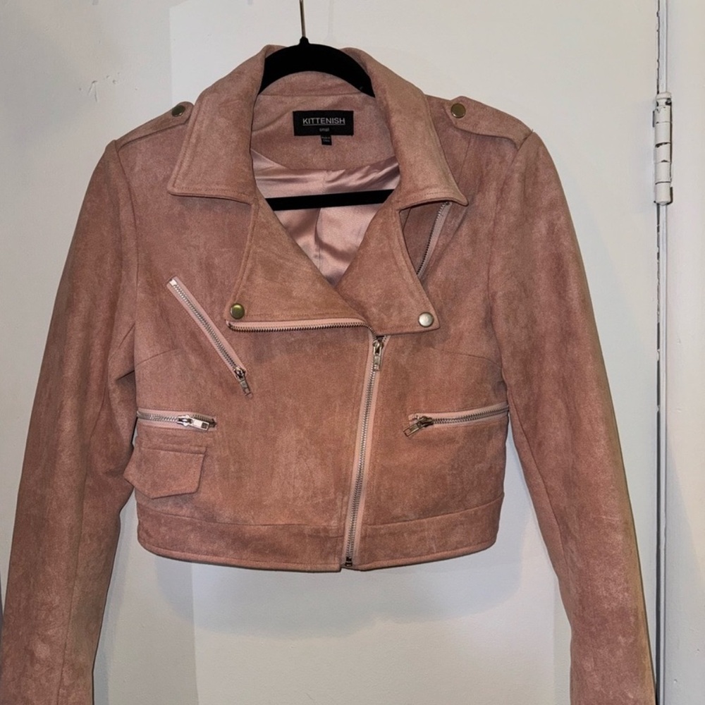 Kittenish XS, NWOT, Blush/Suede/ Cropped, Adorable Coat!!